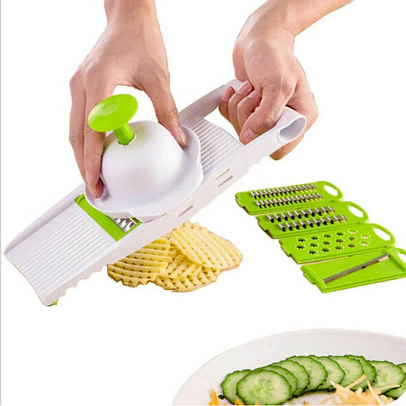 

Mandoline Multifunctional Vegetable Slicer Cutter with 5 Blades for Potato Grater Carrot Onion Kitchen Accessories