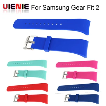 

15Colors Original Colorful Silicone Watch Band Replacement Strap For Samsung Gear Fit 2 Fit2 SM-R360 Strap Wristband WatchBand