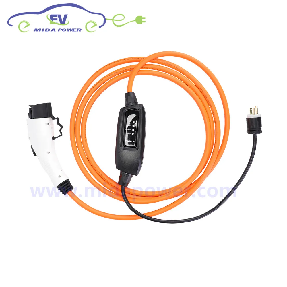 16Amp 5 метров SAE J1772 тип 1 разъем EV NEMA 6 20 штепсельная вилка EVSE зарядный кабель