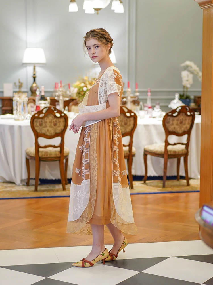 Линетт's chinoiseroy Весна Лето дизайн для женщин изысканная вышивка милый французский стиль винтаж Мори девушки тонкие платья