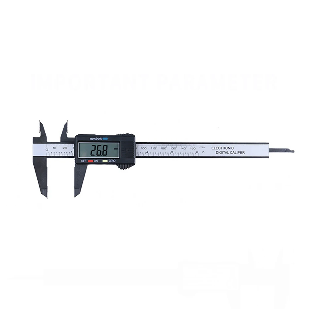 6 дюймов ЖК-дисплей цифровых электронных углеродного волокна штангенциркуль, микрометр, измерительный инструмент линейка цифровой суппорт 0-150 мм