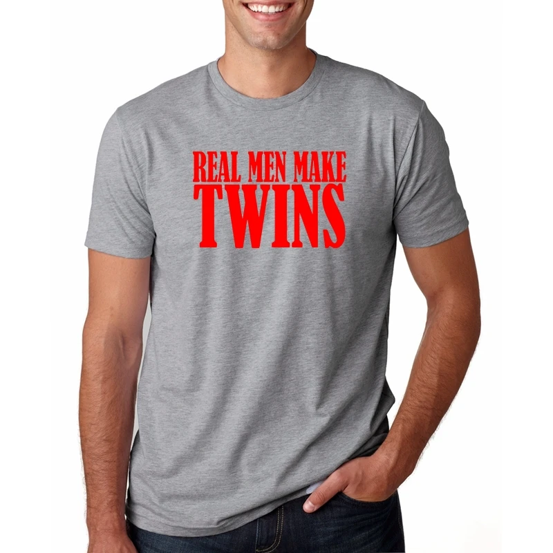 Реальный Для мужчин сделать близнецов брендовая футболка Веселая отца, чтобы быть папа Футболка Подходит для беременных; Папа бренд Для мужчин футболка