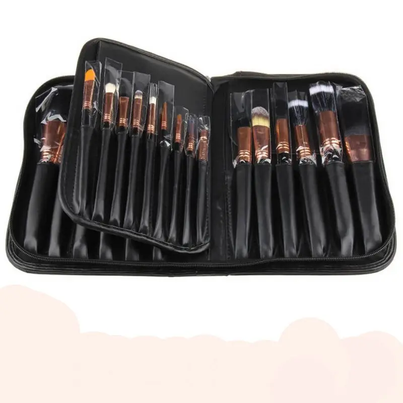 Punho de Madeira Jogo de Escova Escovas em pó Alta Qualidade Preto Macia Sintética Haircosmetic 29 Pcs Maquiagem Kit Profissional 3 Alta qualidade preto punho de madeira macia