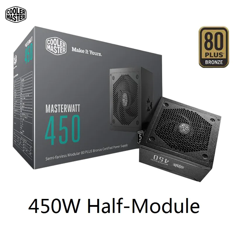 برودة ماستر نصف وحدة PC PSU ل عبة مكتب تصنيفا 450 W 450 واط 12 سنتيمتر مروحة 12 V ATX وحدة إمداد الطاقة للكمبيوتر البرونزية 80 زائد برودة ماستر نصف وحدة PC PSU ل عبة مكتب تصنيفا 450 W 450 واط 12 سنتيمتر مروحة 12 V ATX وحدة إمداد الطاقة للكمبيوتر البرونزية 80 زائد