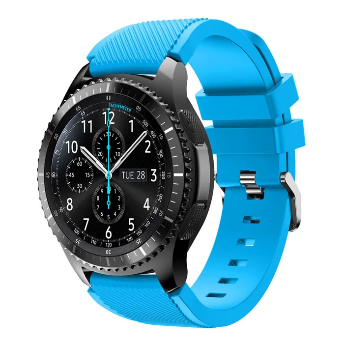 22 мм ремешок для huawei Watch GT силиконовые ремешки для часов для Honor часы волшебный браслет GT2 46 мм аксессуары для умных часов - Цвет: sky blue