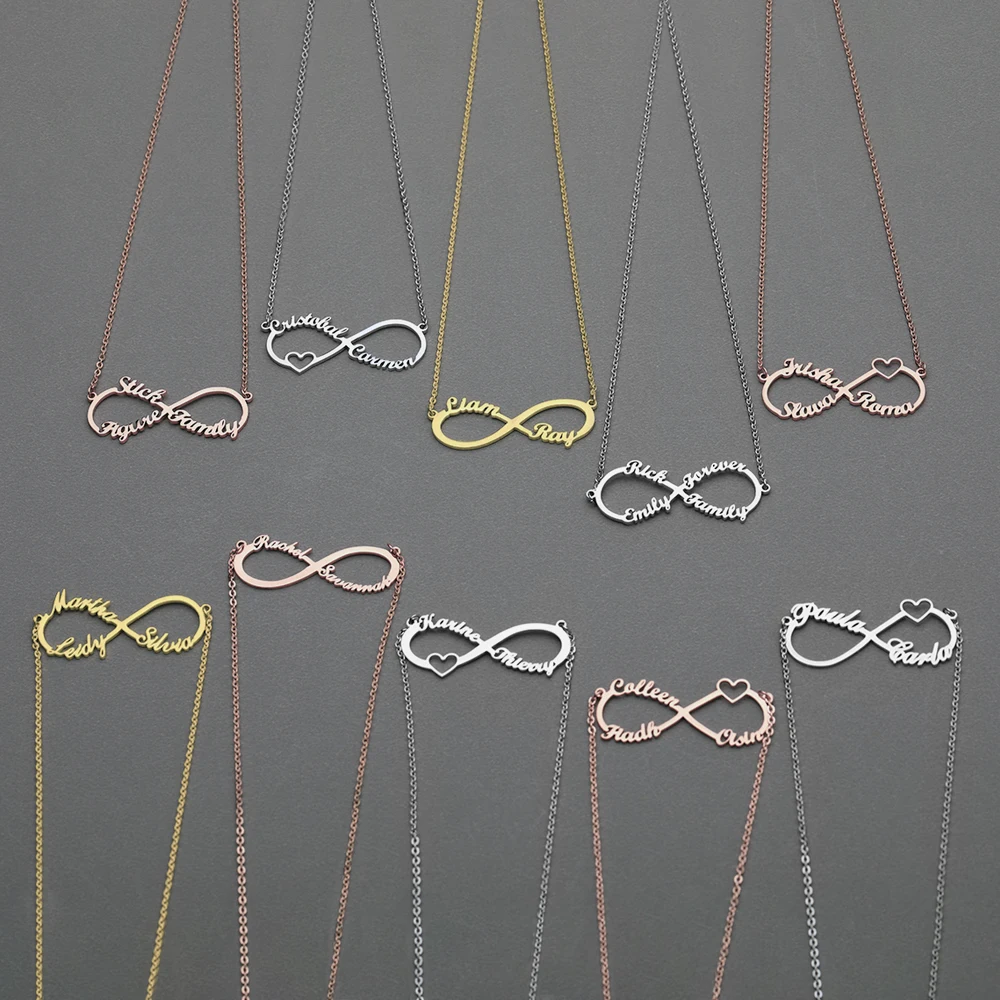 

Custom Name Necklace Infinity Crystal Pendant Necklaces For Women's Clothing & Accessories Stainless Steel Custom Chain Necklace