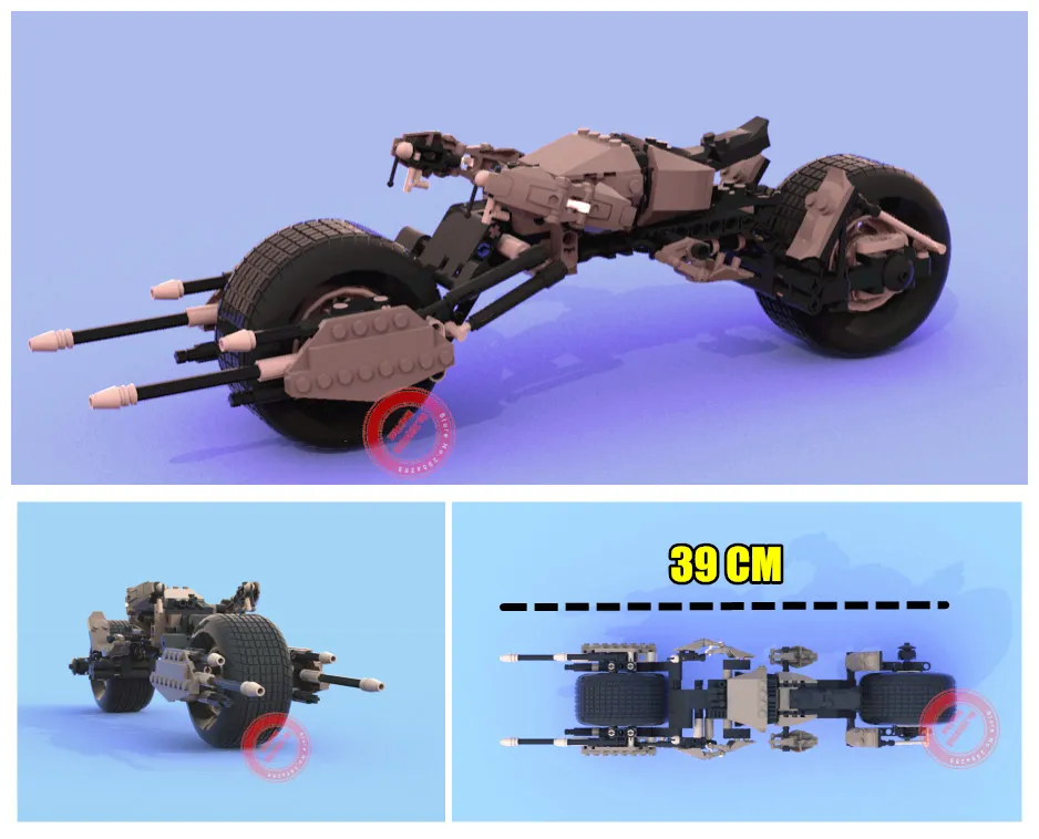 

New SuperHeroes dc Dark Knight Batman Batmobile batpod technic fit batman figures Building Blocks bricks Toy kid gift