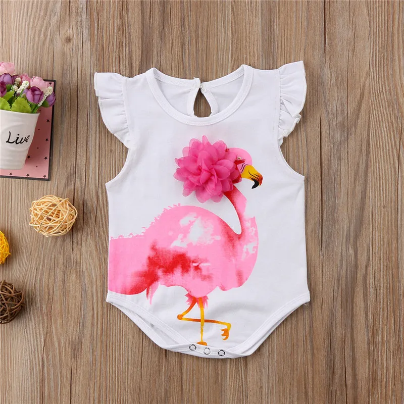 

2018 New Cute O-Neck Fashion Newborn Infant Baby Girls Bodysuit Jumpsuit Clothes Outfits