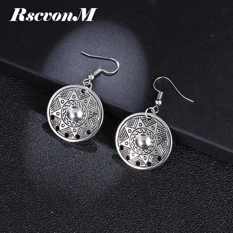 

RscvonM New Spherical Silver Color Earrings for Women Hollow Dangle Earring Fashion Classic Jewelry Love Boucle D'oreille Femme