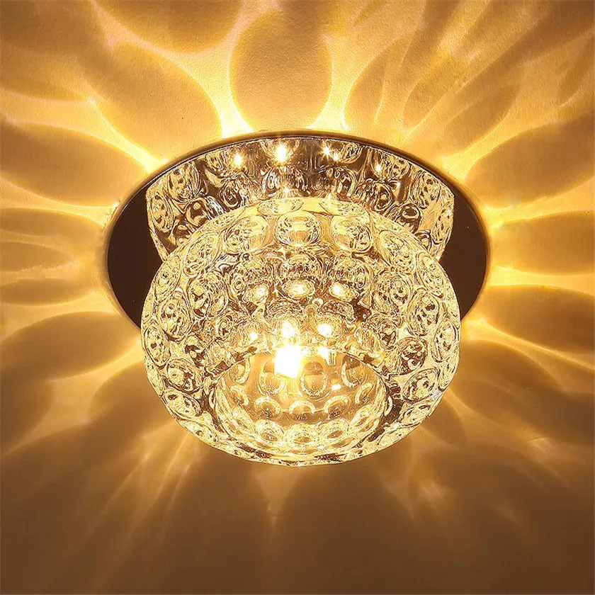 Modern Corridor Mirror Lamp Aisle Veranda Lighting Down Crystal Surface 