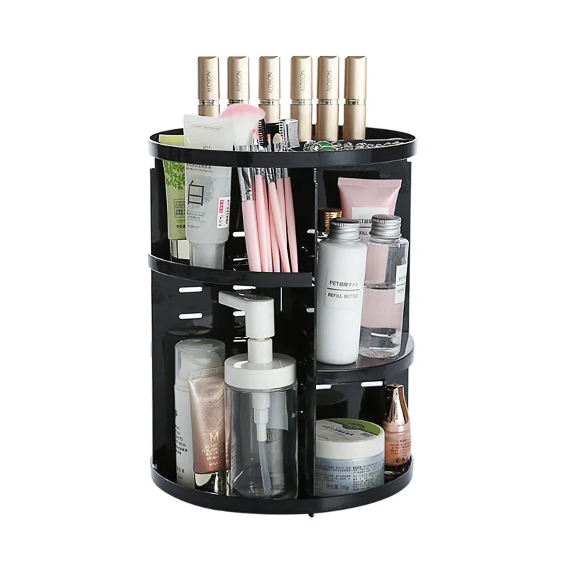 Buy Rotating Makeup Organizer Box Brush Holder