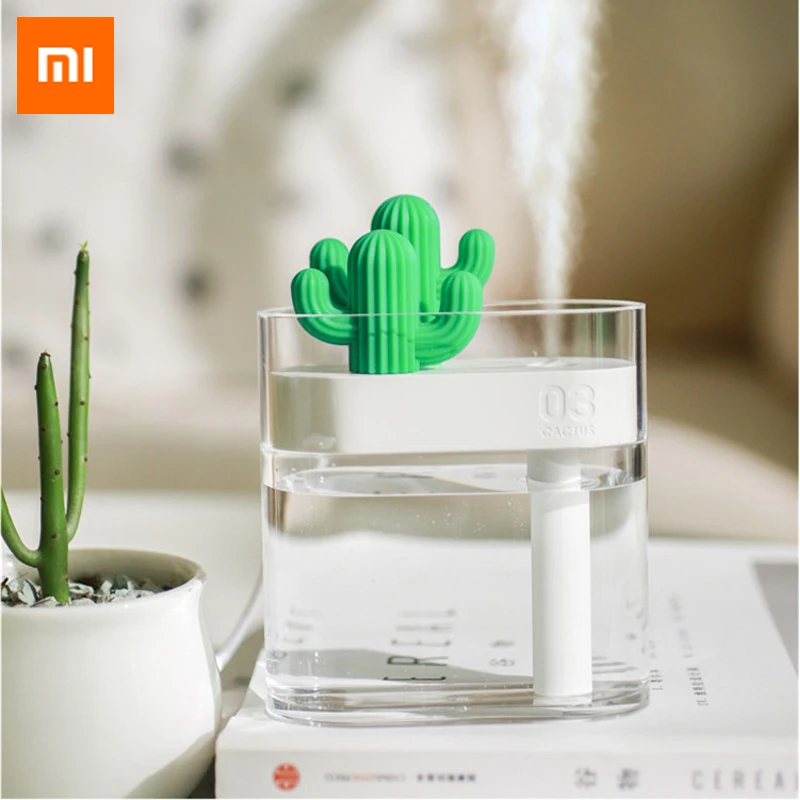 

XIAOMI mijia 319 Clear Cactus Ultrasonic Air Humidifier 160ML Color Light USB Air Purifier Anion Mist Maker Water Atomizer