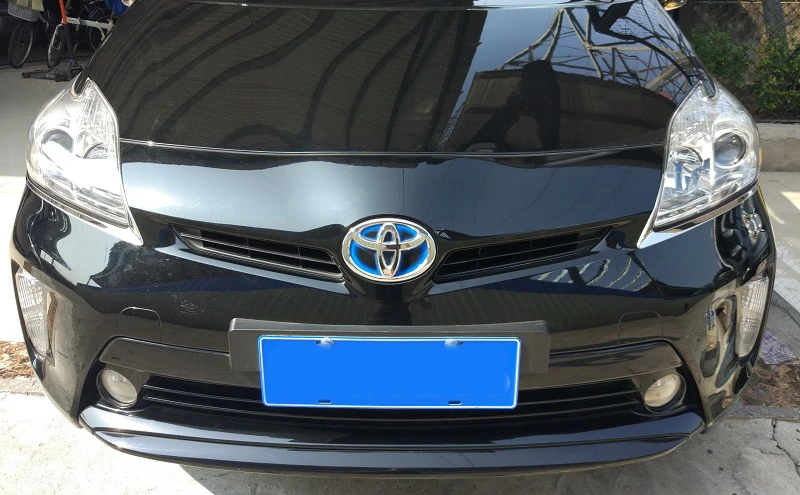 Нержавеющая сталь спереди бровей фары крышка фар планки для Toyota Prius ZVW30 facelift 2012 2013