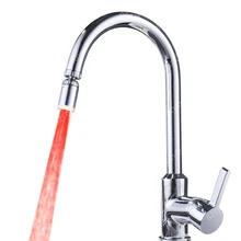 Горячая распродажа! 360 градусов светодиодный кран светло-красный аэратор водяного потока Защита окружающей среды электричества