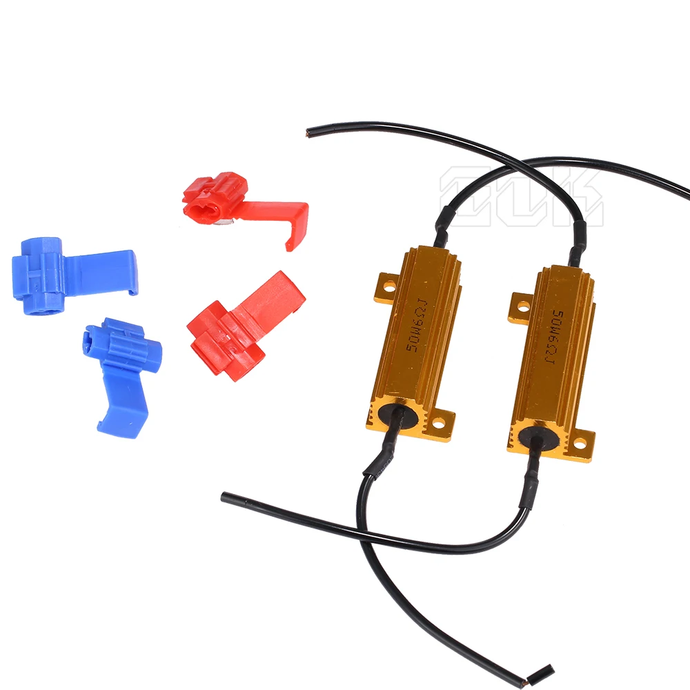 10 шт. 50W6RJ Золотой плавкий предохранитель H8 H11 h4 h7 9006 нагрузочный резистор провода с can-bus Ошибка декодера бесплатно подавляющий конденсатор авто светодиодный фар