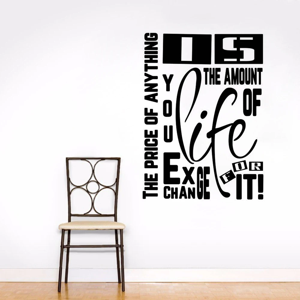 Home Decor Henry David Thoreau Quote Wall Decals Life Exchange For It Sticker Removable Famous Wallpaper Art AY1049 | Дом и сад