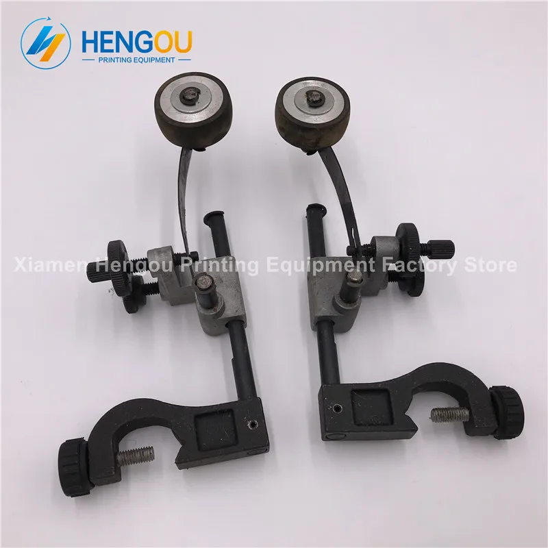 

2 Pairs Good Quality Komori Rubber Wheel with Seat Frame Komori Machine Parts wide 7.5cm