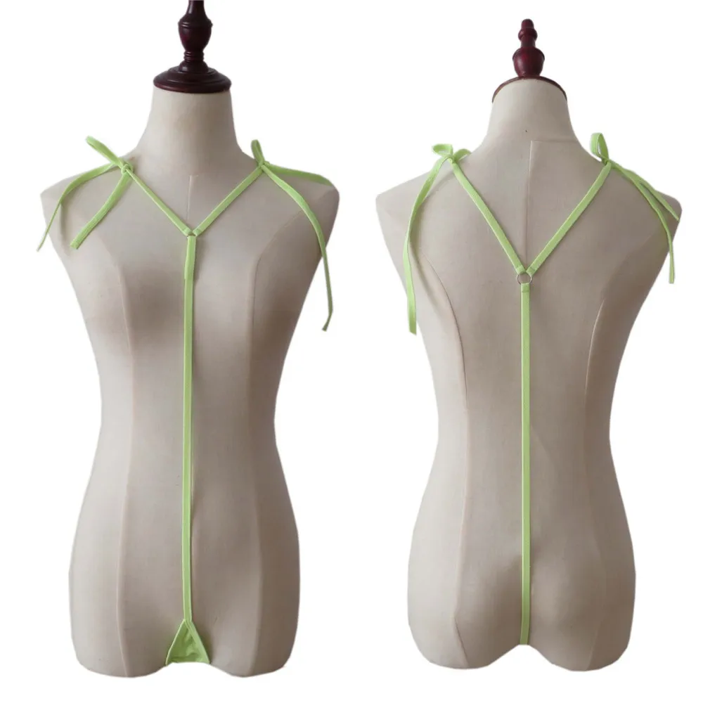 

micro bikini 2019 Sexy Sling Y type metal ring Lotion Open back girl Beach spa swimwear women one piece swimsuit women monokini