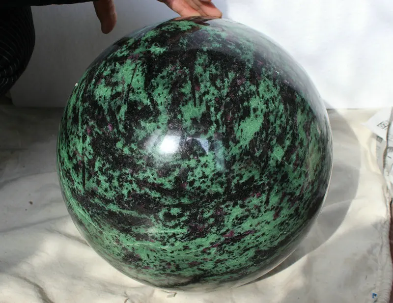 43,9 кг 96.7LB 11,7" большой натуральный редкий зеленый Рубин цоизит драгоценный камень хрустальный шар целебный Бразилия
