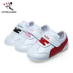 HITOMAGIC девочек кроссовки для мальчиков повседневная обувь для маленьких детей Infant кроссовки Спорт черный без каблука розовый для осени