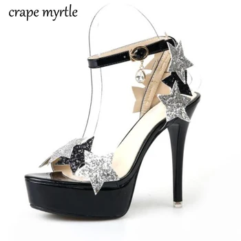 

gladiator roman sandals ankle strap heels rhinestone sandals party shoes High Heels platform bling Sandals wedding shoes YMA389