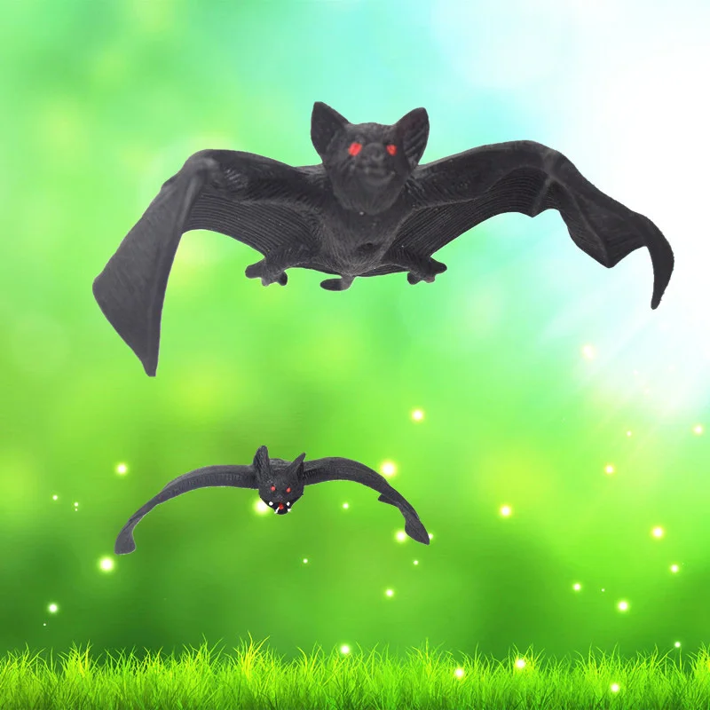 10pcs Halloween Simulation Bats Toy Pendant Simulation Animals April