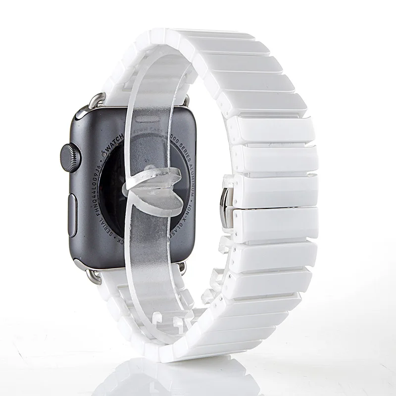 Керамический ремешок для часов Apple Watch, ремешок 44 мм, 42 мм, ремешок для умных часов, браслет, керамический ремешок для часов iWatch, серия 5, 4, 3, 40 мм, 38 мм