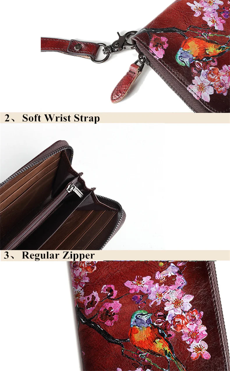 Carteiras Feminino Longo Carteira Senhora Embreagem Flor