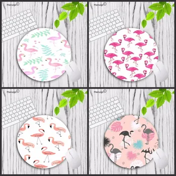 

Mairuige Cool flamingo Computer Gaming keyboard Lockedge Mousemats Size for 20*20cm 22*22cm Round mousepad Rubber Mousemats
