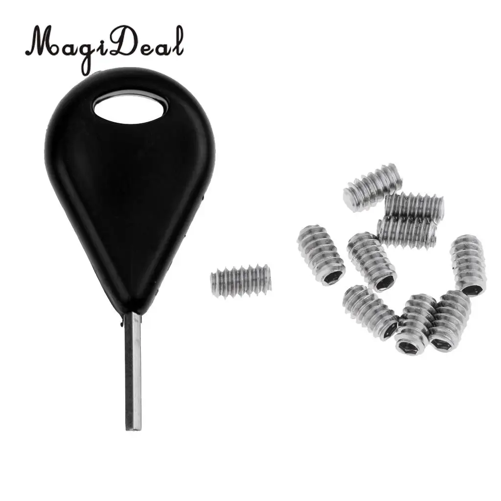 MagiDeal Protable 10Pcs Grub Screws Surfboard Fin Key Replacement