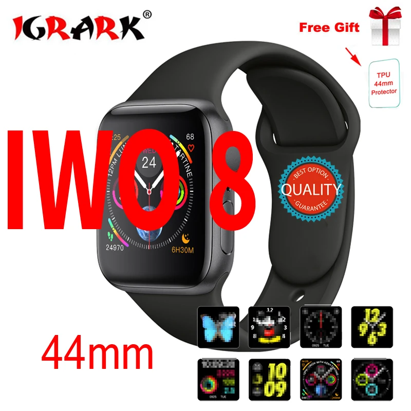 

AGRARK Bluetooth Smart Watch IWO 8 1:1 SmartWatch 44mm Case for Apple iOS Android Heart Rate ECG Pedometer IWO 6 Upgrade