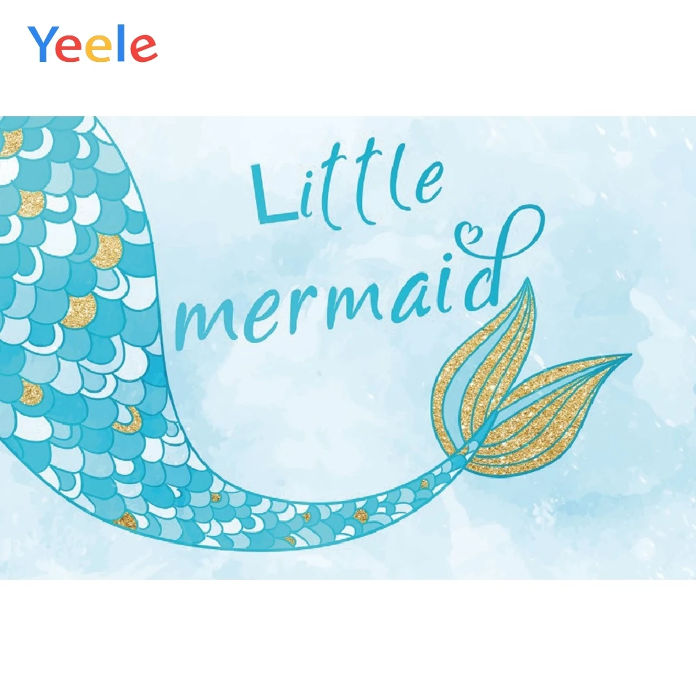 

Yeele Mermaid Birthday Photocall Party Room Decor Photography Backdrops Personalized Photographic Backgrounds For Photo Studio