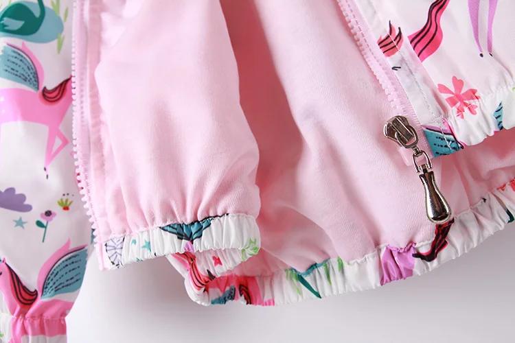 Jaquetas para Meninas Flor com Capuz Primavera Outono Crianças Outerwear Meninas Moda Cavalo Imprimir 2-8y Animal Estilo Roupas 2020 20 estilo flor com capuz roupas meninas