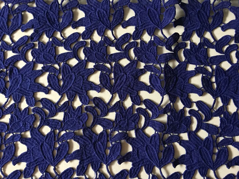 1 ярд нигерийская кружевная ткань темно-синий африканский шнур кружевная ткань высокого качества гипюр французская кружевная ткань для женского платья материал