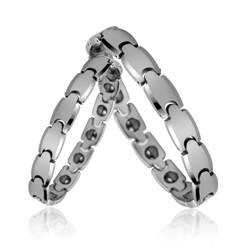 

High Polish Magnetic Link Unisex Men's Tungsten Bracelets For Women Men Couple Lovers Gifts Jewelry