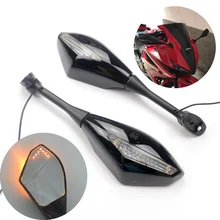 Sinal de seta para motocicleta led, espelho retrovisor para moto honda cbr 600 900 1000 rr cbr300r cbr500r cbr250r