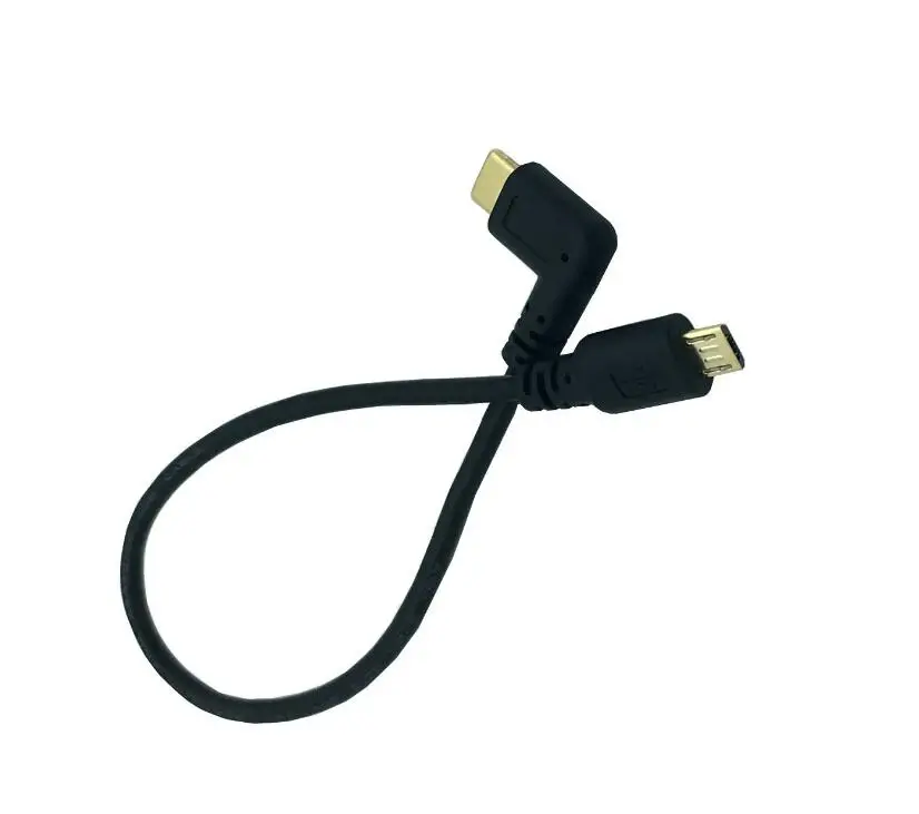 30cm 1ft Right Angle Micro OTG to Left Angle mini USB Cable 4 Digital Amplifier