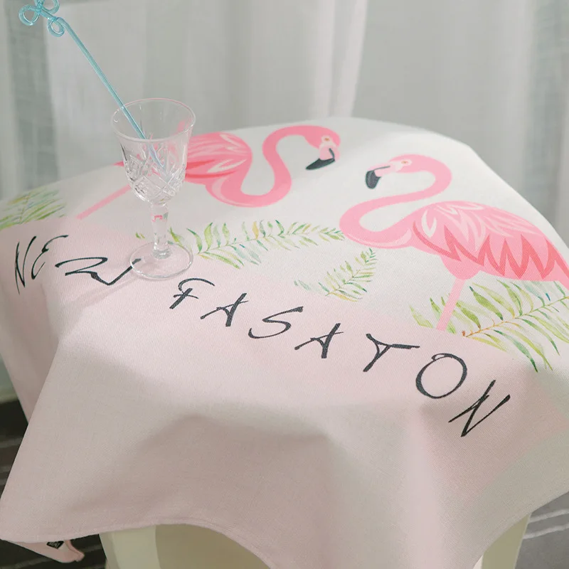 

Cotton and Linen Tablecloth Round Table Table Cloth Coffee Table Cloth Waterproof and Dustproof Cloth Square Bedside Table Cloth