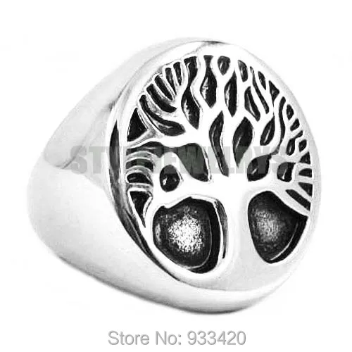 Great Life Tree Ring Gioielli In Acciaio Inossidabile Anello Da Motociclista Con Nodo Celtico Stile Claddagh Swr0382B