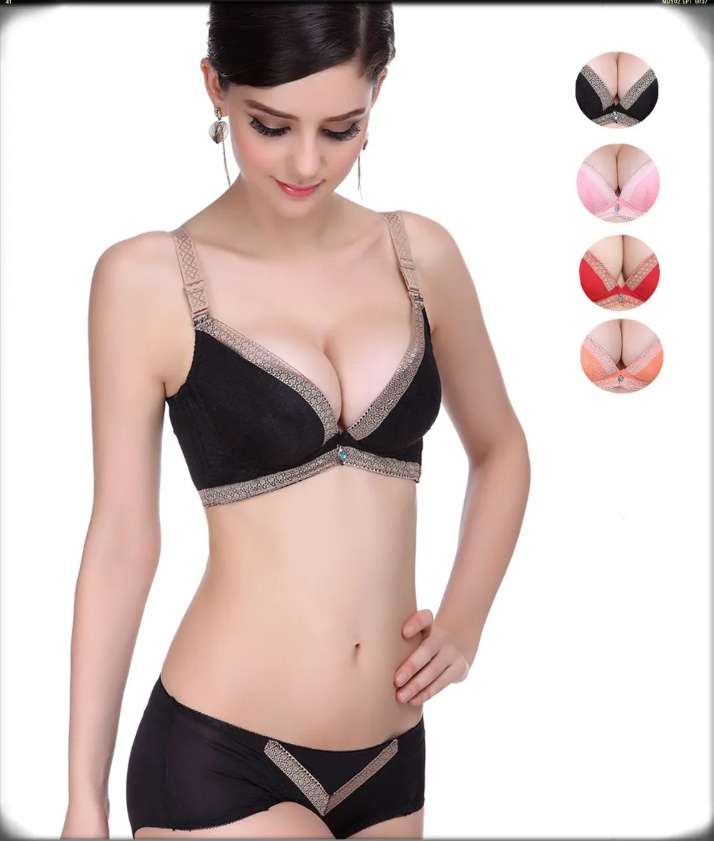 brasetwomensexylacethinsummerstyle2015newestpushupbras