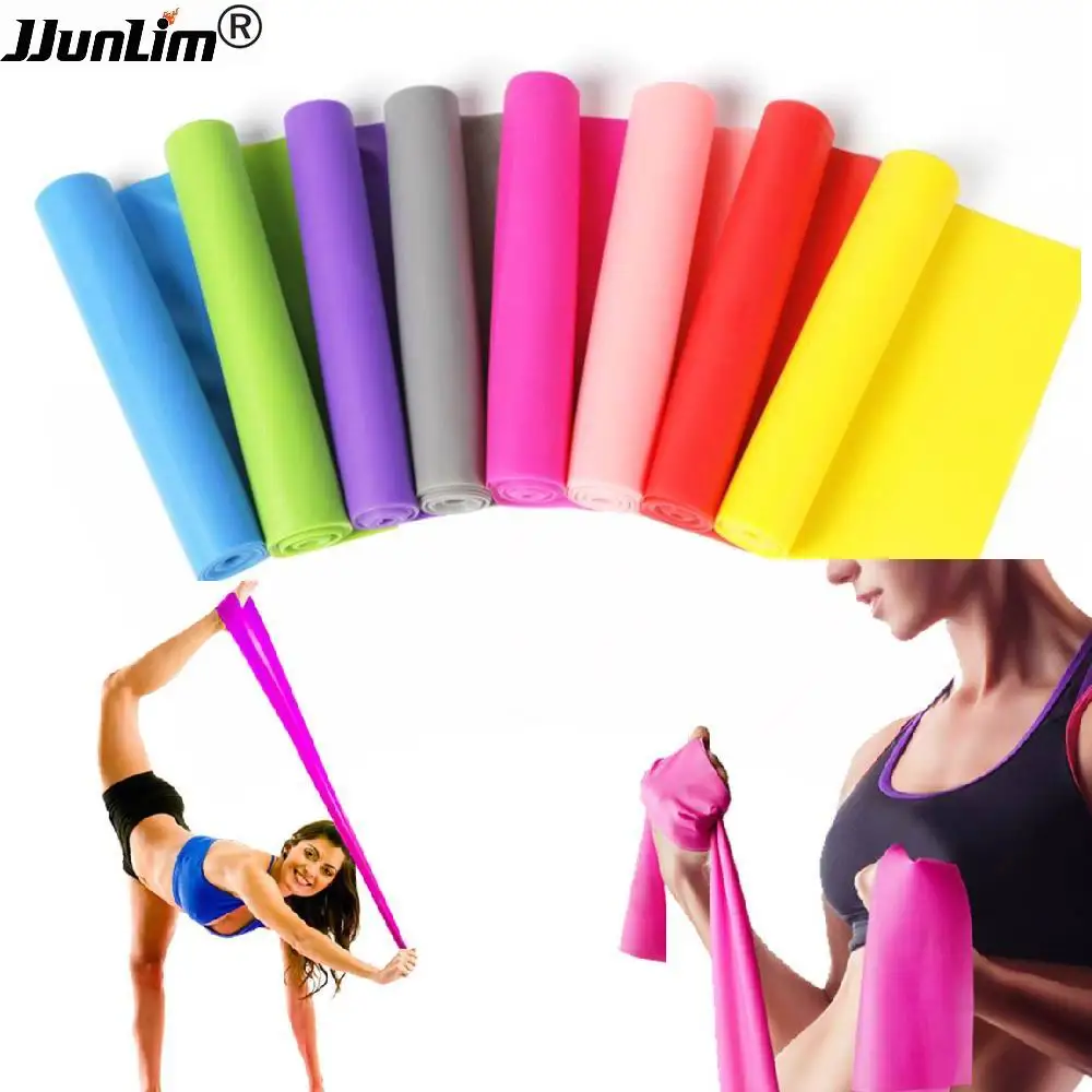2m Resistance Bands Set 2 TPR Exercise Bands Elastic Yoga Stretch Band