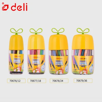 

Deli 12/18/24/36Color Washable Water Color Pen Kid Artist Drawing Painting Marker Sketching Graffiti Stationery School Supplies