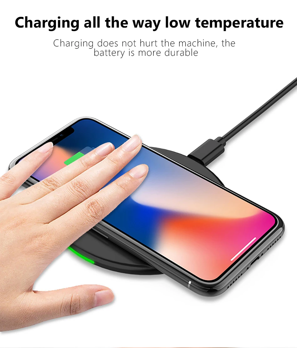 !ACCEZZ Qi Wireless Charging 7.5W 10W For Samsung Galaxy S8 S9 Plus Note 8 Universal Fast Charge For iPhone 8 Plus XS XR Charger (8)