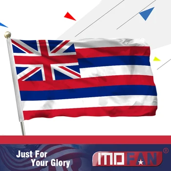 

MOFAN Hawaii State Flag -Vivid Color and Double Stitched - Holiday procession Flags Polyester 3x5 Ft