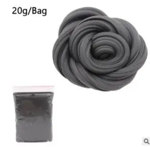 black 16 цветов 3D пушистая пена глина слизь DIY мягкий хлопок эластичный мяч Комплект Ароматические снятие стресса хлопок релиз Пластилин детские игрушки - Цвет: black