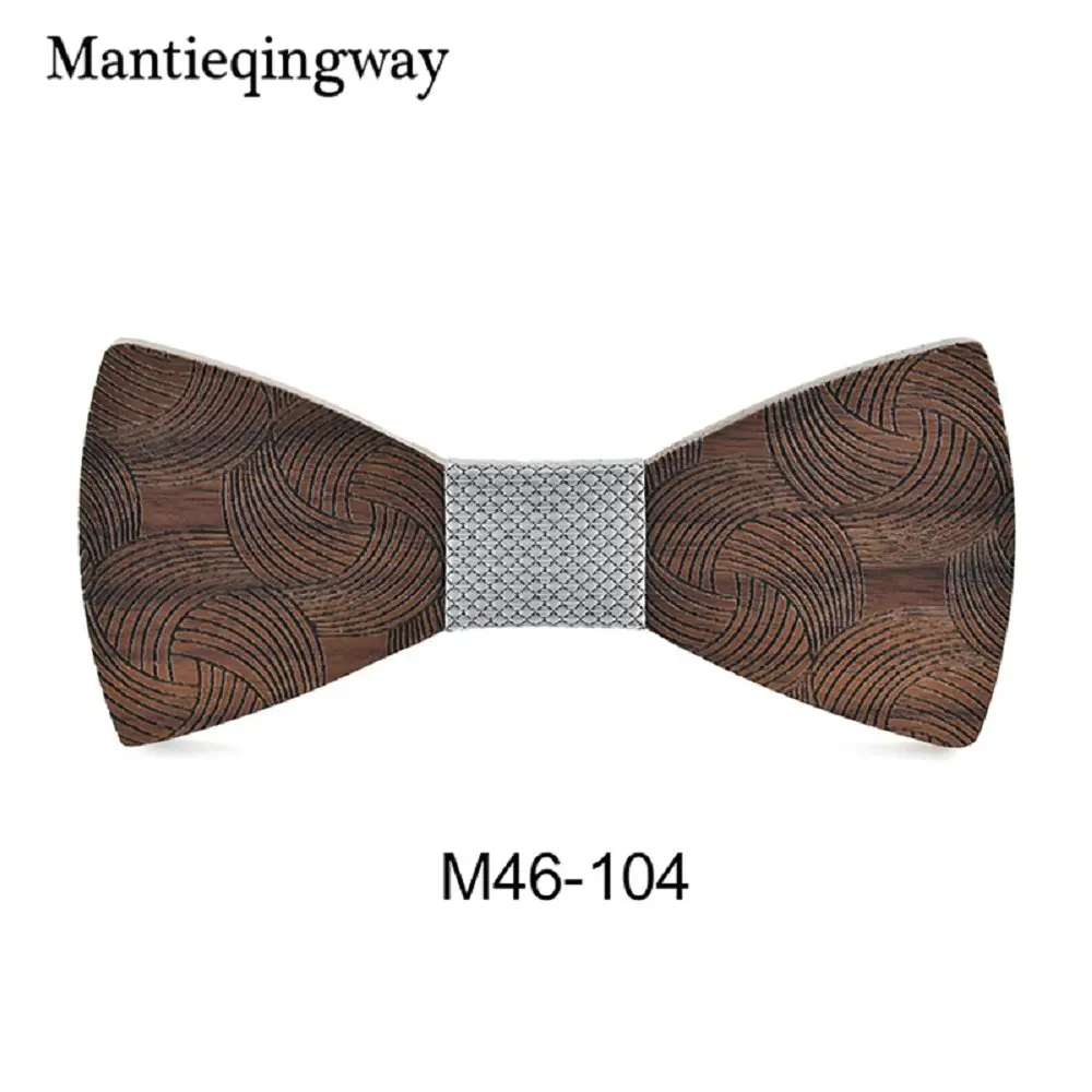 104 Mantieqingway Trenty деревянный галстук-бабочка галстук для мужской галстук-бабочка галстук для свадебные галстуки Мужская деревянная бабочка Vestidos Gravata Borboleta - Цвет: 104