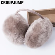 Новые модные зимние наушники для женщин, меховые удобные теплые зимние фирменные наушники
