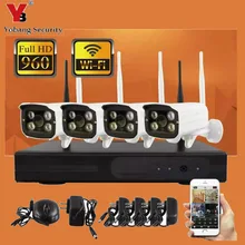 Yobangбезопасности 4CH беспроводная Wifi камера NVR система 960 P 4x Wifi защита от атмосферных воздействий видеонаблюдение домашняя камера безопасности