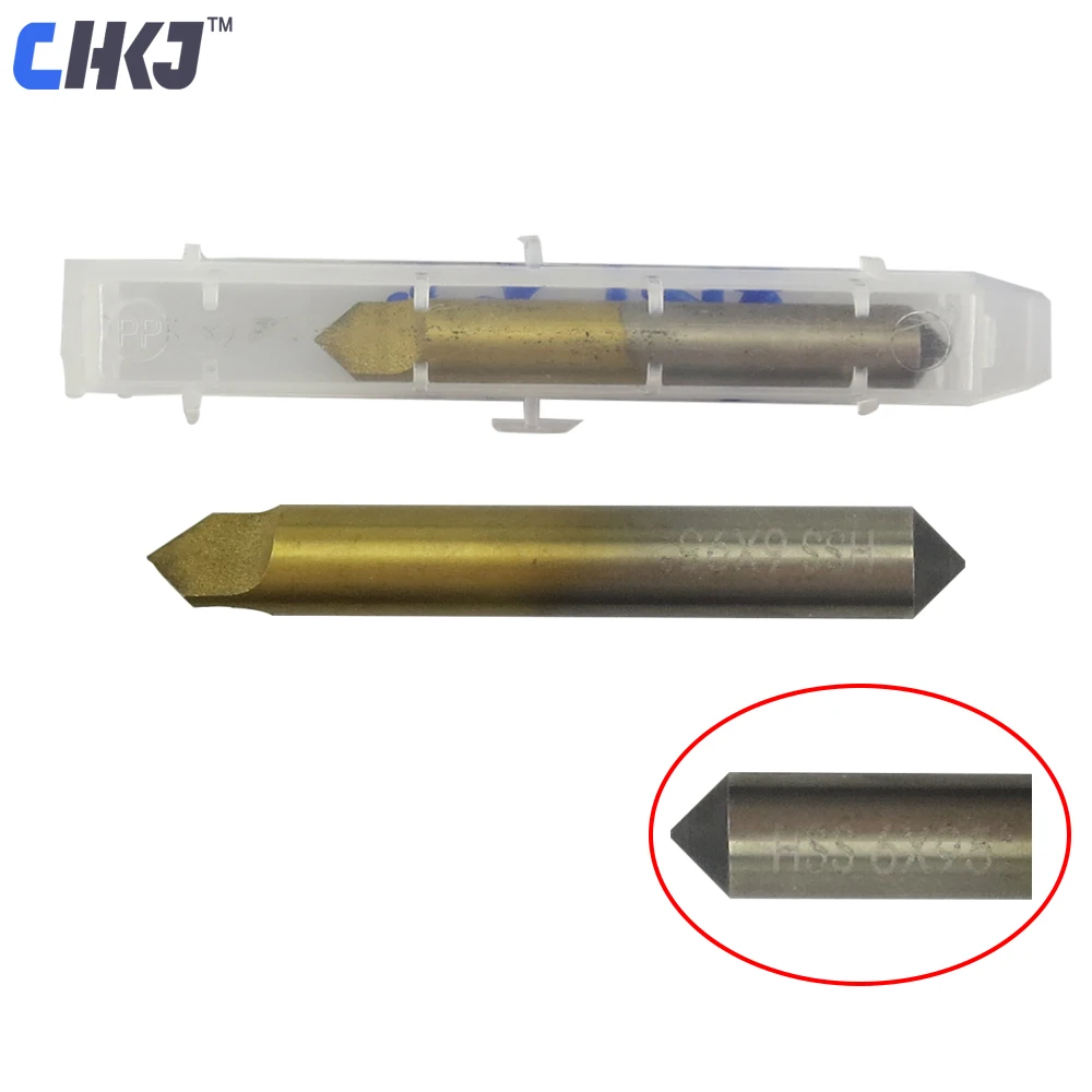 

CHKJ Titanium Coated HSS Key Cutter For Milling Machine 95 Degree Cutting Machine Guide Pins Flat Knife Drill Bit Locksmith Tool