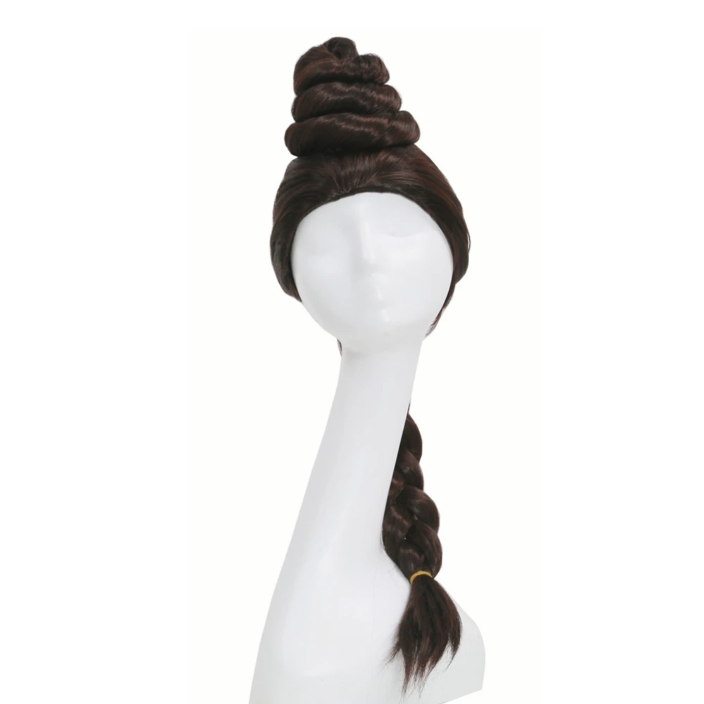 X COSTUME принцесса Leia косплей реквизит кофейно Коричневая длинная коса для волос